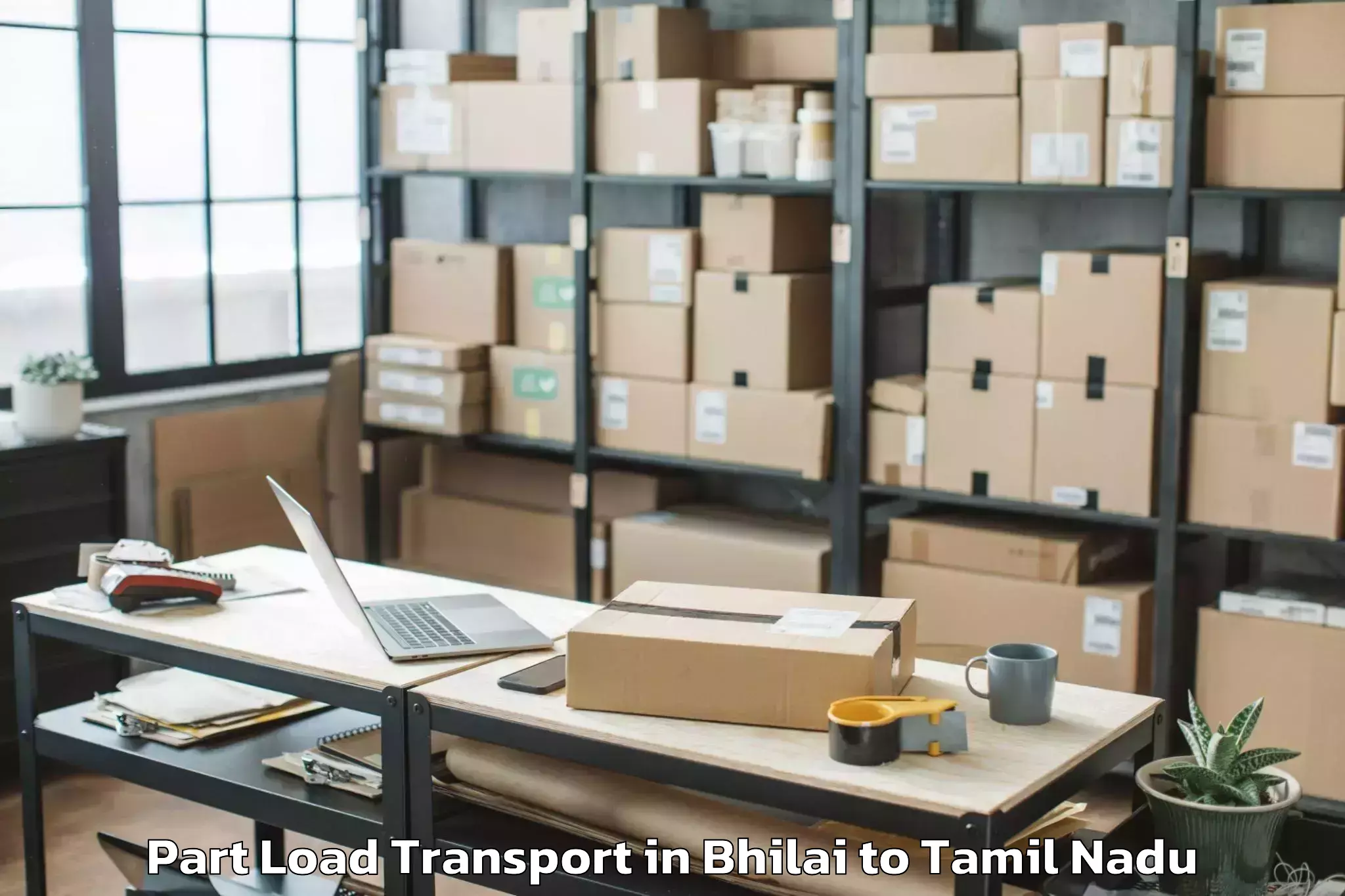 Top Bhilai to Uthamapalayam Part Load Transport Available